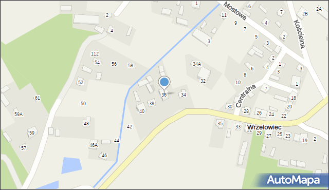 Wrzelowiec, Opolska, 36, mapa Wrzelowiec