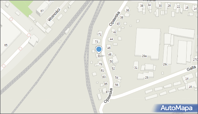 Zabrze, Opawska, 77, mapa Zabrza