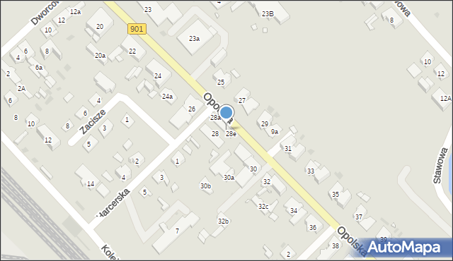 Zawadzkie, Opolska, 28d, mapa Zawadzkie