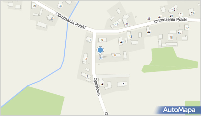 Zawiść, Opustowa, 8, mapa Zawiść