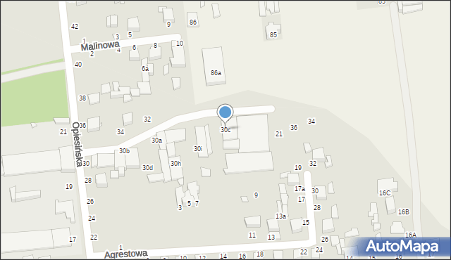 Zduńska Wola, Opiesińska, 30c, mapa Zduńska Wola