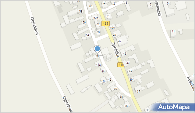 Zimnice Wielkie, Opolska, 48, mapa Zimnice Wielkie