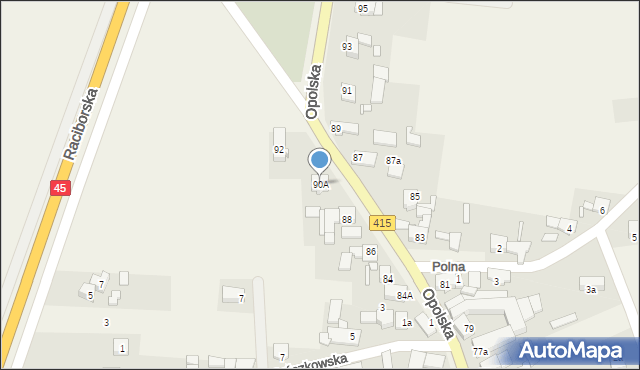 Zimnice Wielkie, Opolska, 90A, mapa Zimnice Wielkie