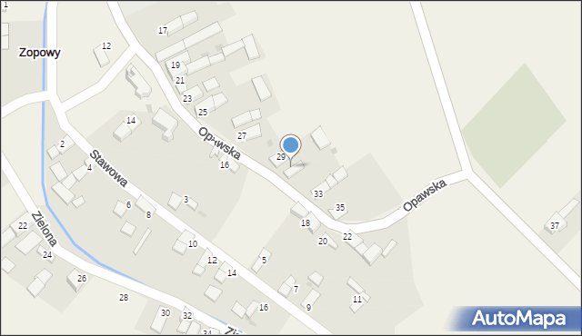 Zopowy, Opawska, 31, mapa Zopowy