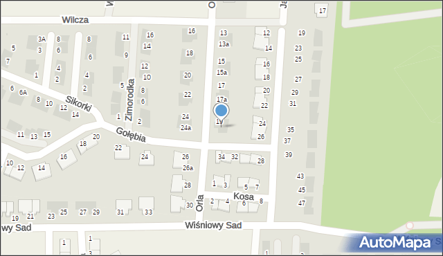 Bąkowo, Orla, 19a, mapa Bąkowo