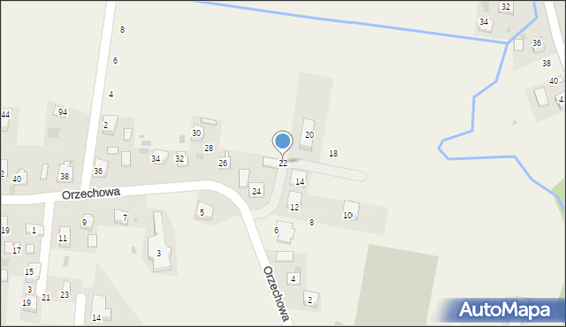 Baranówka, Orzechowa, 22, mapa Baranówka