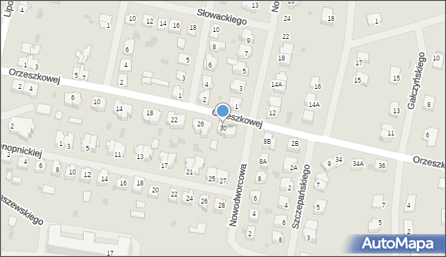 Barczewo, Orzeszkowej Elizy, 30, mapa Barczewo