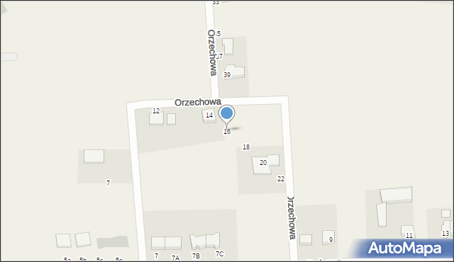 Barniewice, Orzechowa, 16, mapa Barniewice