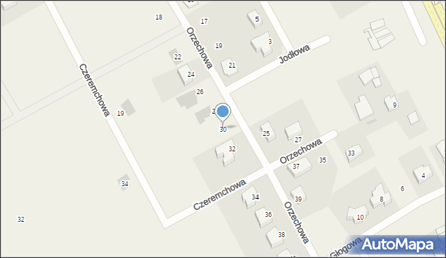 Bartąg, Orzechowa, 30, mapa Bartąg