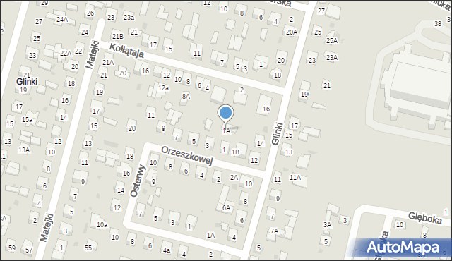 Biała Podlaska, Orzeszkowej Elizy, 1A, mapa Białej Podlaskiej