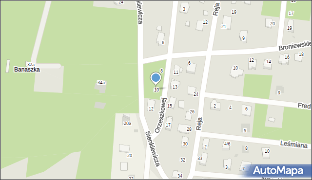 Białobrzegi, Orzeszkowej Elizy, 10, mapa Białobrzegi