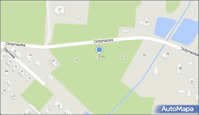 Białystok, Ordynacka, 20, mapa Białegostoku