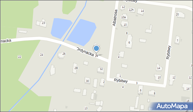 Białystok, Ordynacka, 29, mapa Białegostoku