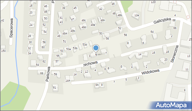 Bibice, Orzechowa, 5, mapa Bibice