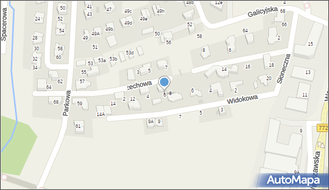 Bibice, Orzechowa, 6, mapa Bibice