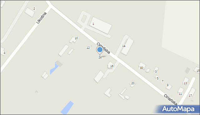 Bielsk Podlaski, Orlańska, 14, mapa Bielsk Podlaski