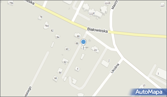 Bielsk Podlaski, Orlańska, 2, mapa Bielsk Podlaski