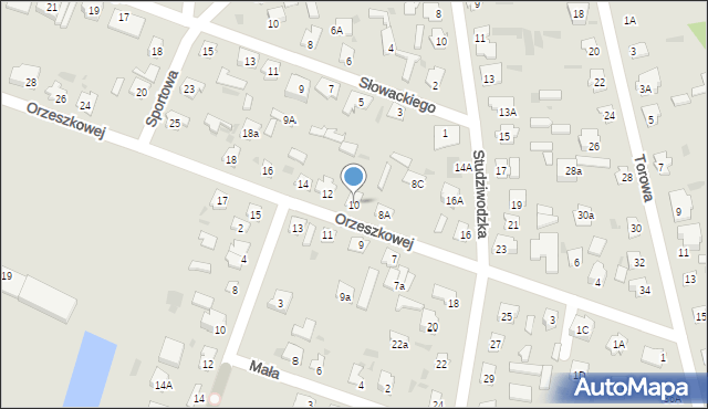 Bielsk Podlaski, Orzeszkowej Elizy, 10, mapa Bielsk Podlaski