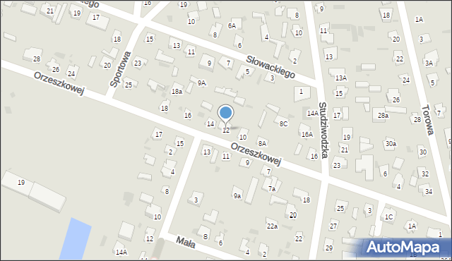 Bielsk Podlaski, Orzeszkowej Elizy, 12, mapa Bielsk Podlaski