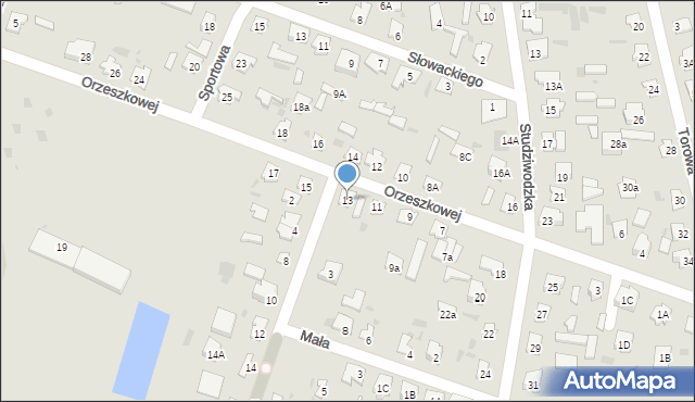 Bielsk Podlaski, Orzeszkowej Elizy, 13, mapa Bielsk Podlaski