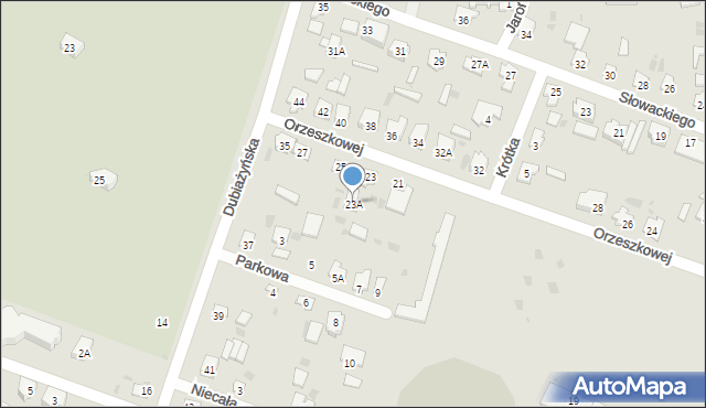 Bielsk Podlaski, Orzeszkowej Elizy, 23A, mapa Bielsk Podlaski