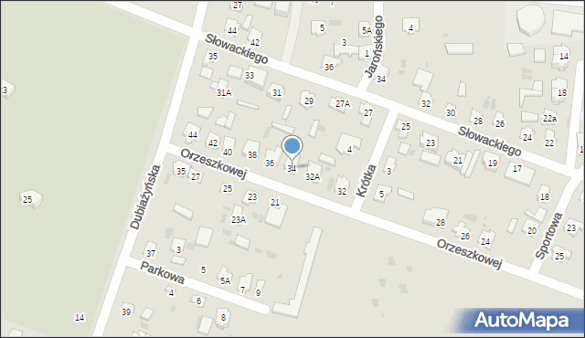 Bielsk Podlaski, Orzeszkowej Elizy, 34, mapa Bielsk Podlaski