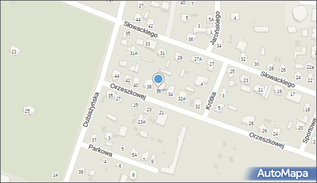 Bielsk Podlaski, Orzeszkowej Elizy, 36, mapa Bielsk Podlaski