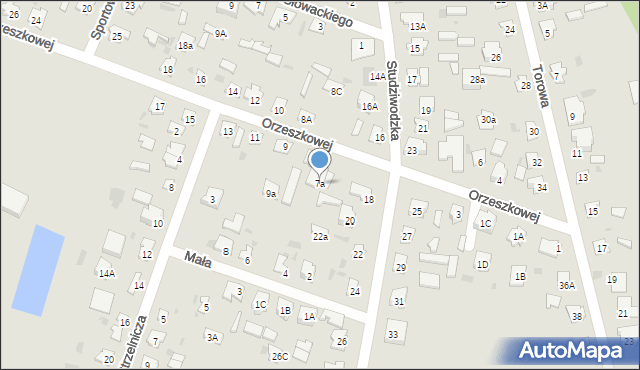 Bielsk Podlaski, Orzeszkowej Elizy, 7a, mapa Bielsk Podlaski