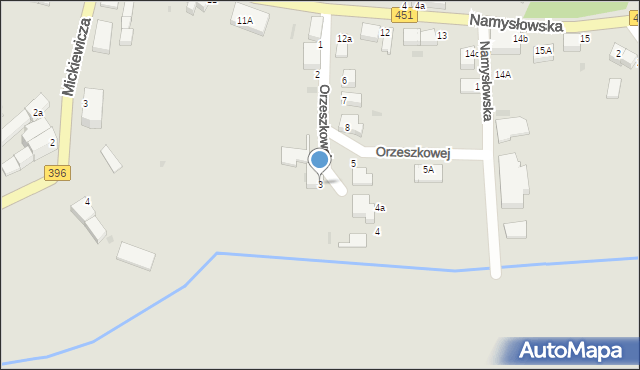 Bierutów, Orzeszkowej Elizy, 3, mapa Bierutów