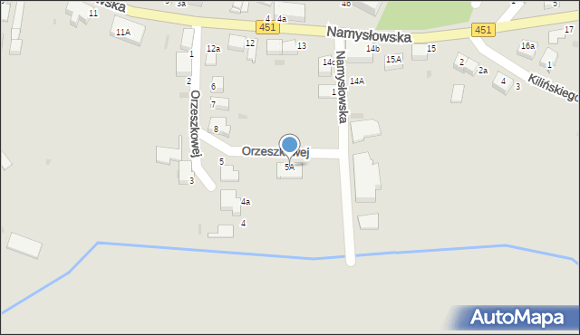 Bierutów, Orzeszkowej Elizy, 5A, mapa Bierutów