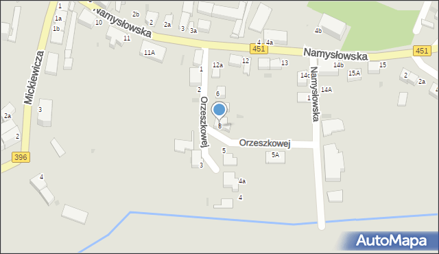 Bierutów, Orzeszkowej Elizy, 8, mapa Bierutów