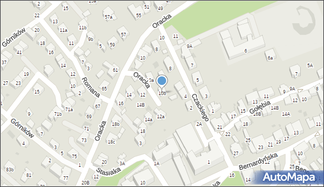 Bochnia, Oracka, 10b, mapa Bochni