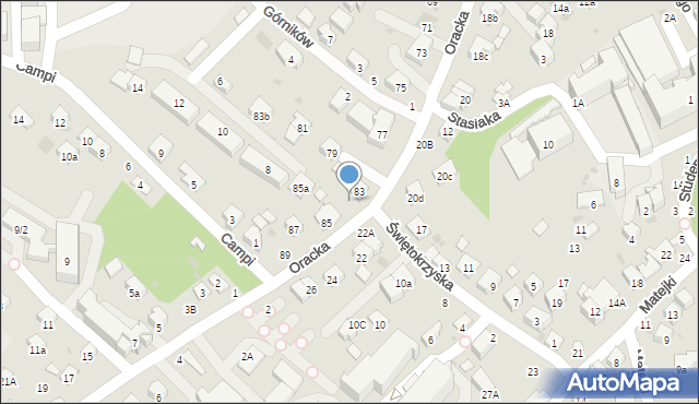 Bochnia, Oracka, 83C, mapa Bochni