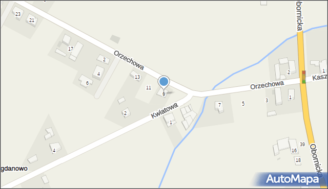 Bogdanowo, Orzechowa, 9, mapa Bogdanowo