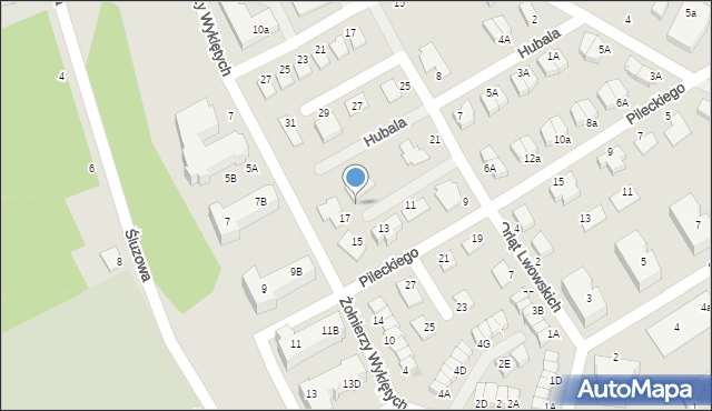 Bolesławiec, Orląt Lwowskich, 19, mapa Bolesławca