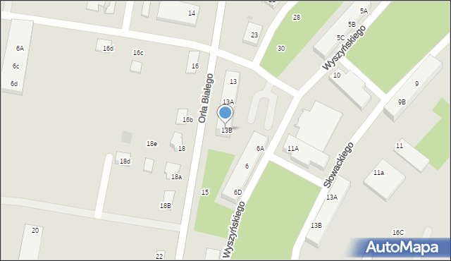 Borne Sulinowo, Orła Białego, 13B, mapa Borne Sulinowo