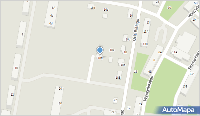 Borne Sulinowo, Orła Białego, 18d, mapa Borne Sulinowo