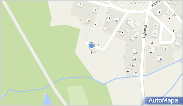 Borowa, Orzechowa, 5, mapa Borowa