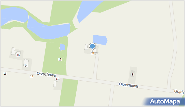 Brdów, Orzechowa, 10, mapa Brdów