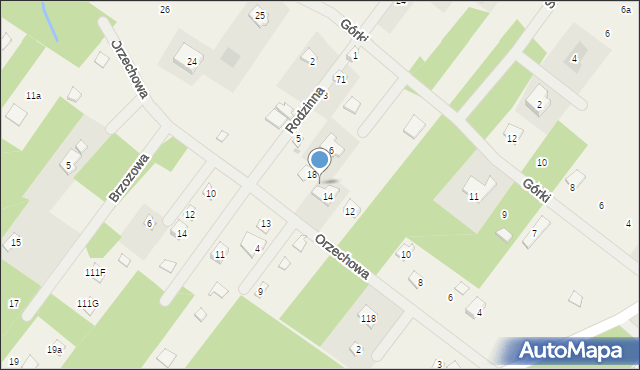 Brwilno Dolne, Orzechowa, 16, mapa Brwilno Dolne