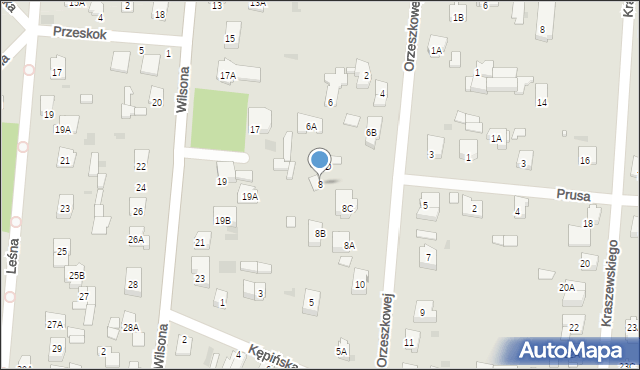 Brwinów, Orzeszkowej Elizy, 8, mapa Brwinów