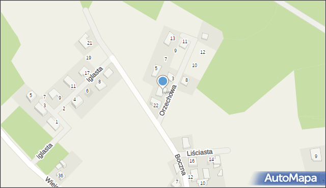 Brynek, Orzechowa, 1, mapa Brynek