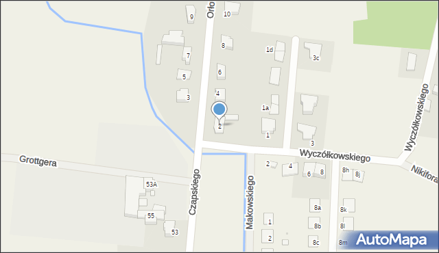 Brzezie k. Sulechowa, Orłowskiego Aleksandra, 2, mapa Brzezie k. Sulechowa