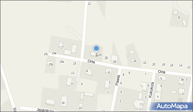Brzoza, Orla, 30, mapa Brzoza