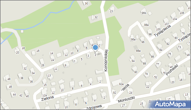 Brzozów, Orzeszkowej Elizy, 1, mapa Brzozów
