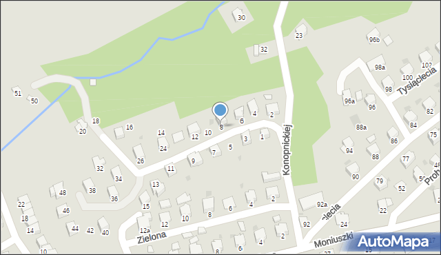 Brzozów, Orzeszkowej Elizy, 8, mapa Brzozów