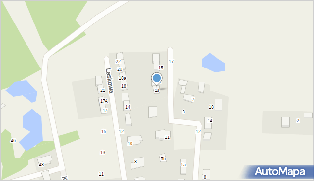 Brzozówka, Orzechowa, 13, mapa Brzozówka