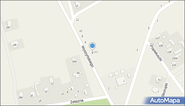 Budziska, Orla, 4, mapa Budziska