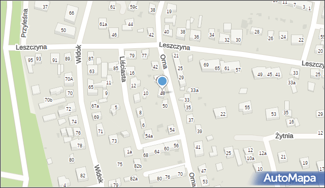 Bydgoszcz, Orna, 48, mapa Bydgoszczy
