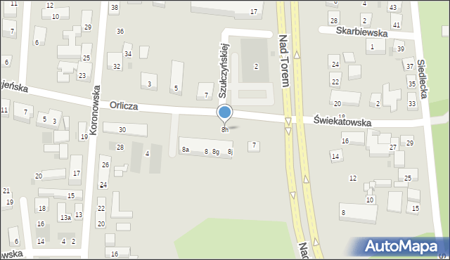 Bydgoszcz, Orlicza Jerzego, 8h, mapa Bydgoszczy